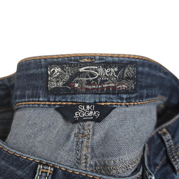Silver Jeans Womens Crop Jeggings Size 30 Medium Wash Blue Denim Stretch‎ Casual - Picture 10 of 10